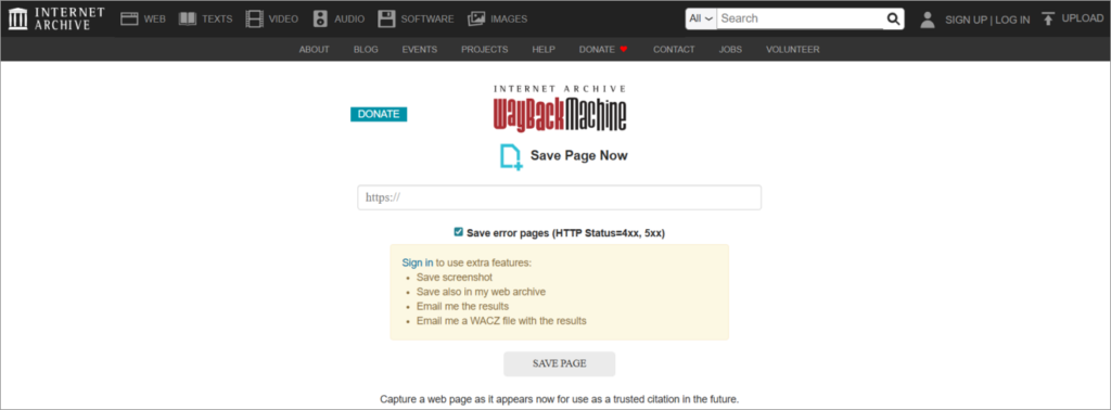 WayBack Machine