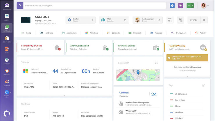 InvGate IT asset management software