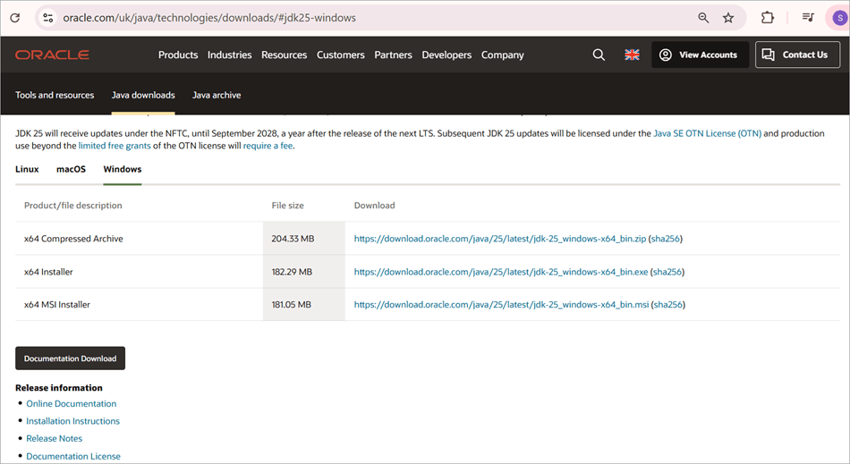 JDK Download