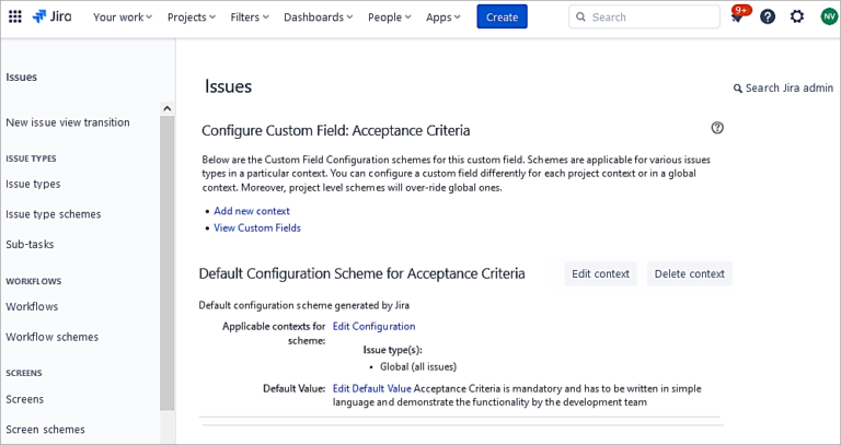 Jira Cloud Projects - Create/Edit and Customizations