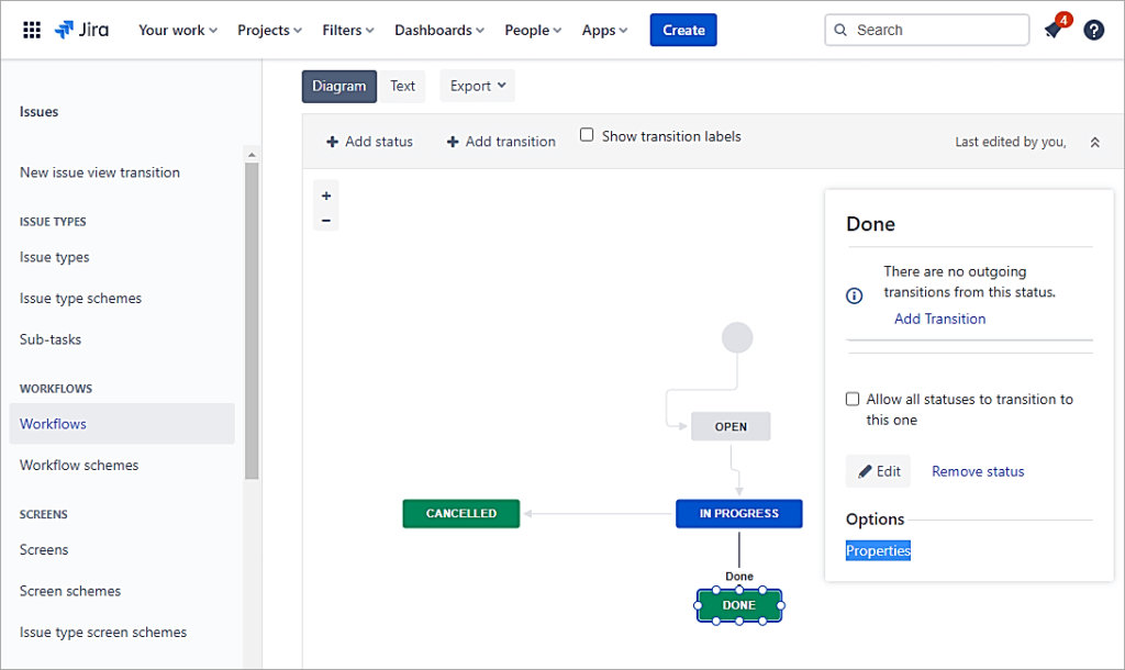 select the properties