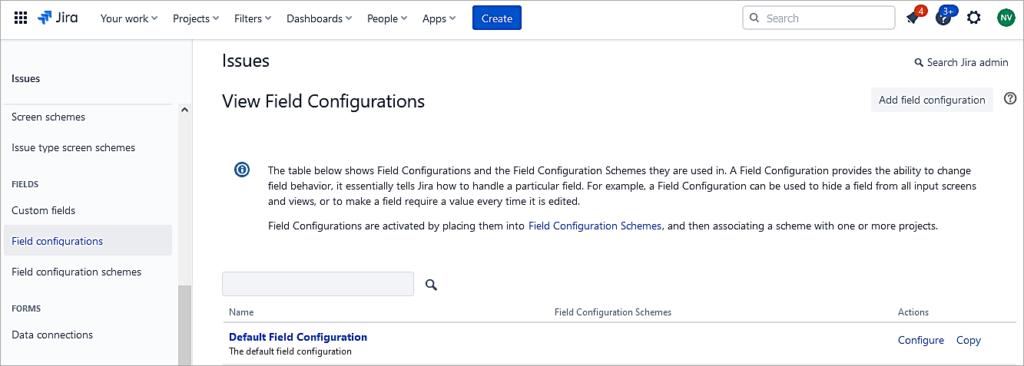 JIRA - Field Configuration