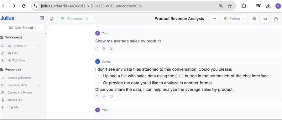 JuliusAIChat-NewConversationStarted