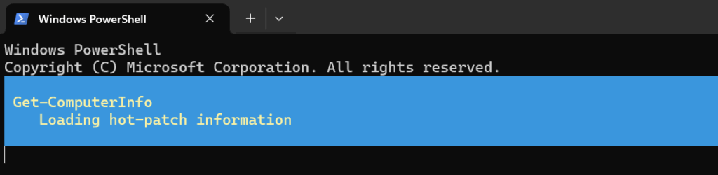 Loading Get ComputerInfo