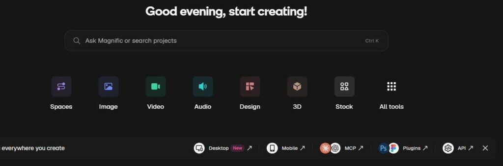 Magnific Home Page