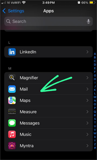Mail in Apps
