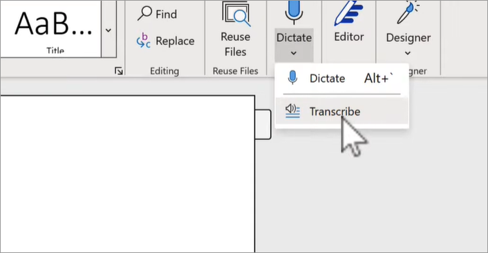 Dictate option