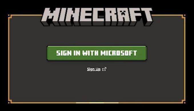 Minecraft Sign in and Play