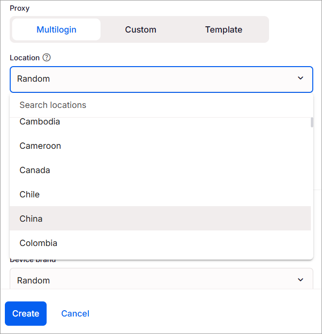 Multilogin Built-in proxy