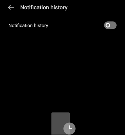 Notification history