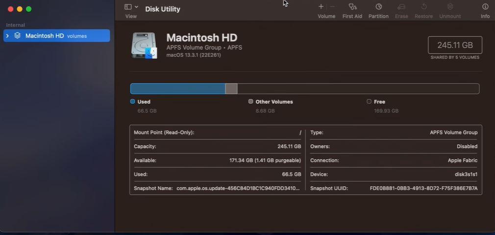Open Disk Utility