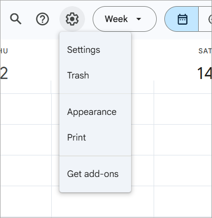 Open the Google Calendar
