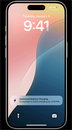 Optimised battery charging notification