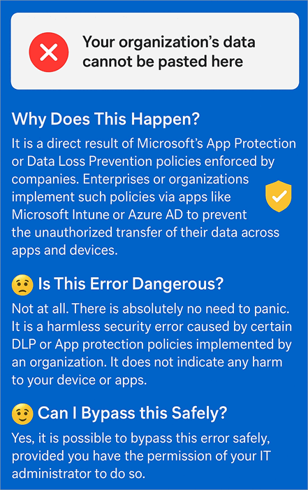 Organization Data Error