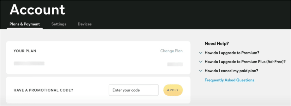 Peacock - plans & payments
