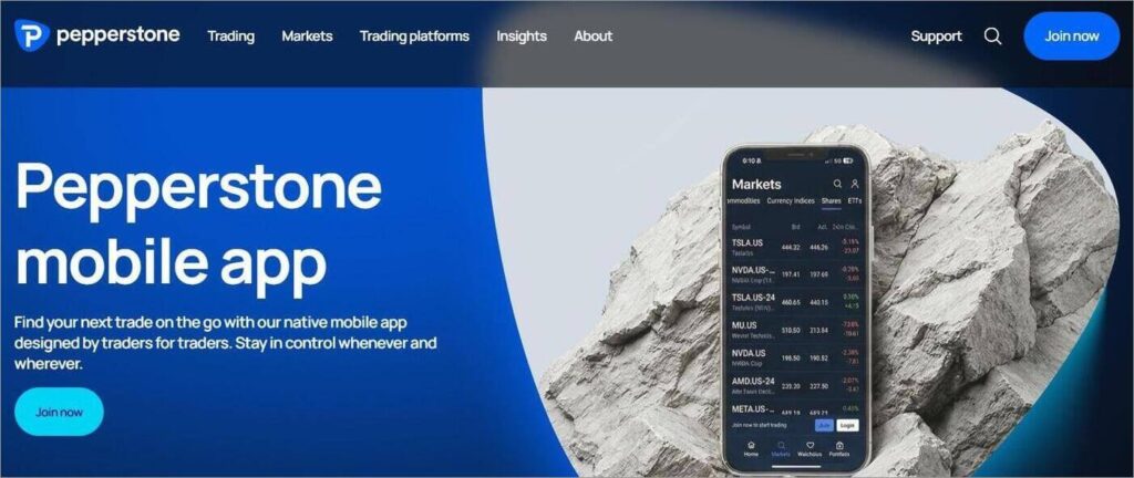 Pepperstone forex trading mobile app