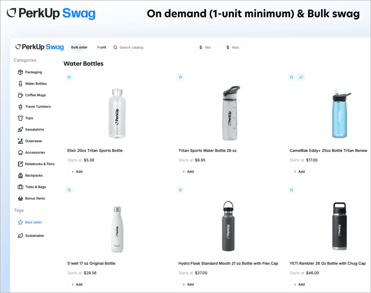 PerkUp Swag Catalog Corporate Gifting Companies