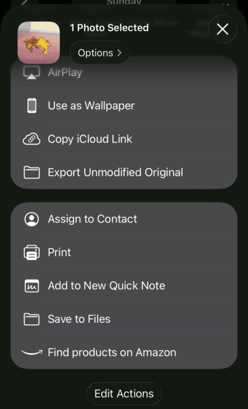 Photos app - use as wallpaper