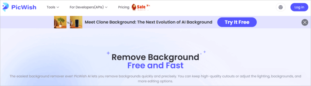 PicWish bg remover1 Remove Background From Image