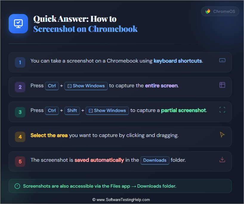 Quick Answer: How to Screenshot on Chromebook