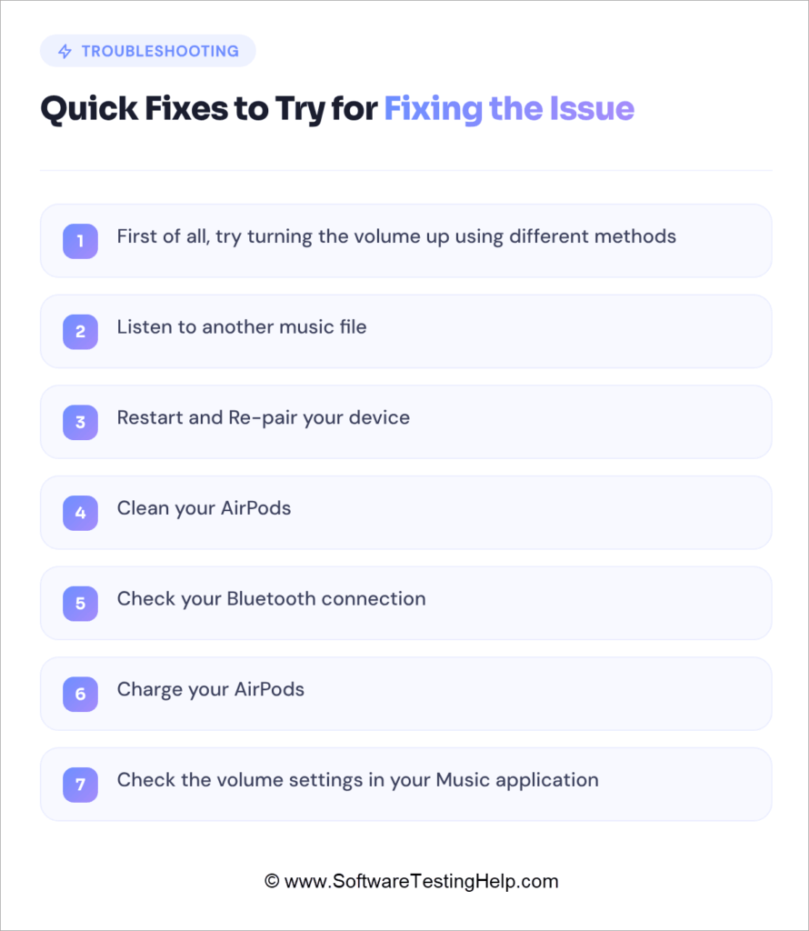 Quick Fixes to try for fixing the issue