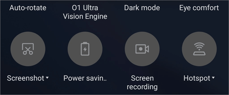Quick settings - screen recording