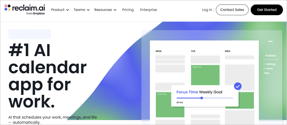 Reclaim AI Dashboard