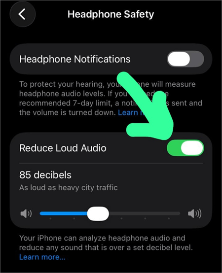 Reduce Loud Audio