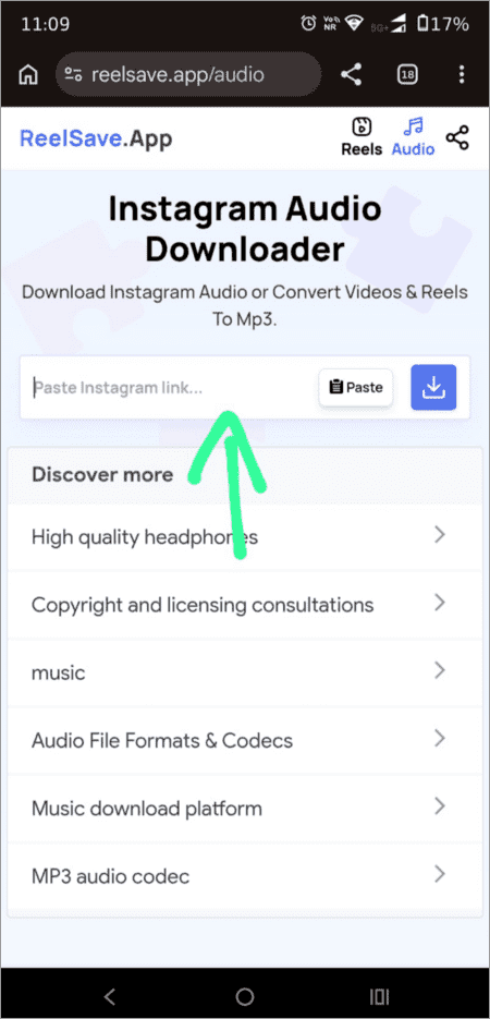 paste the URL