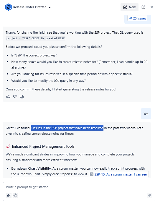 Release notes drafter 3 issues