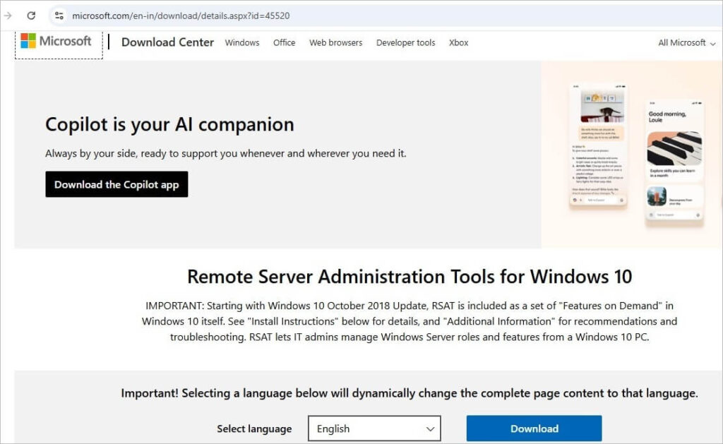 Remote Server Administration Tool - RSAT
