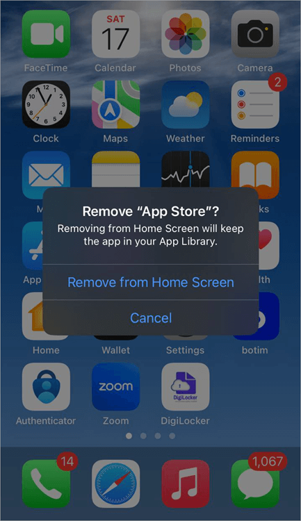 Remove from Home Screen