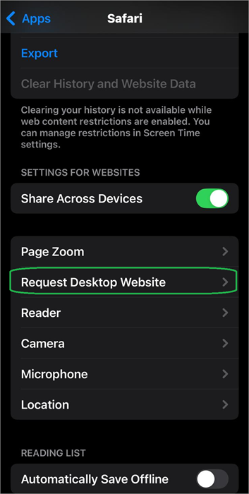RequestDesktopWebsite