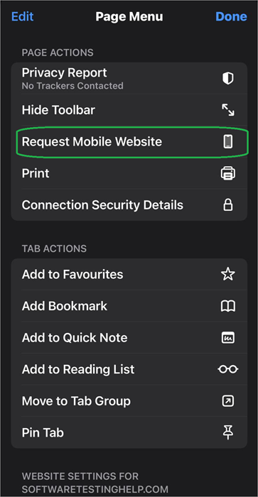 RequestMobileSiteOniPhone