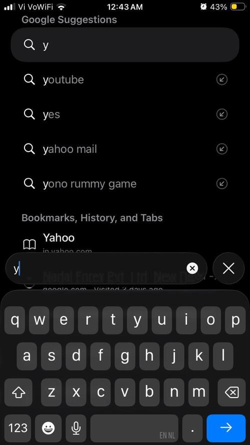 Safari searched page