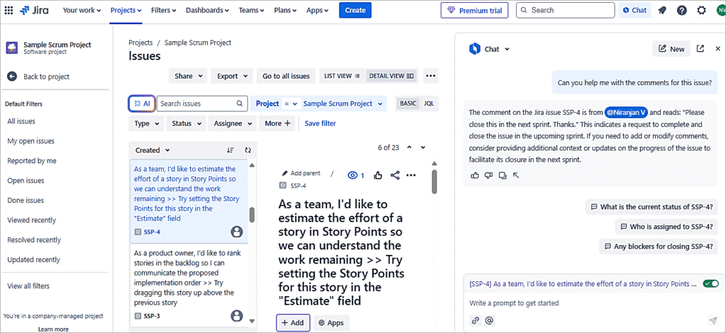 Sample scrum project