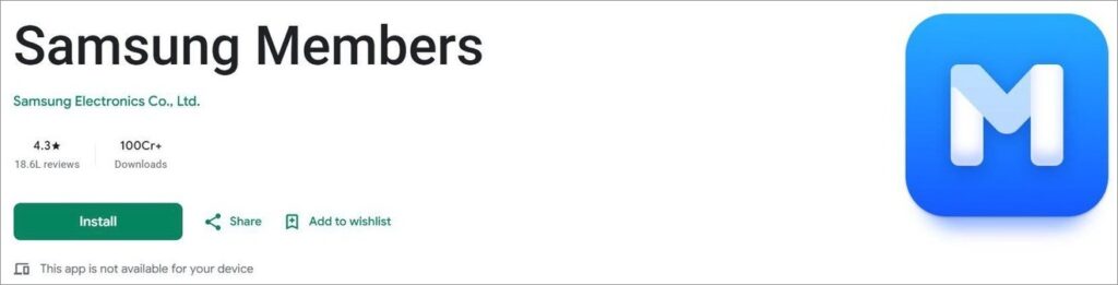 Samsung members app