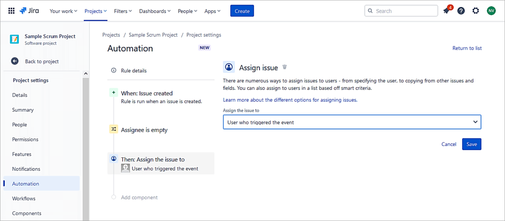 Select Assign issue2