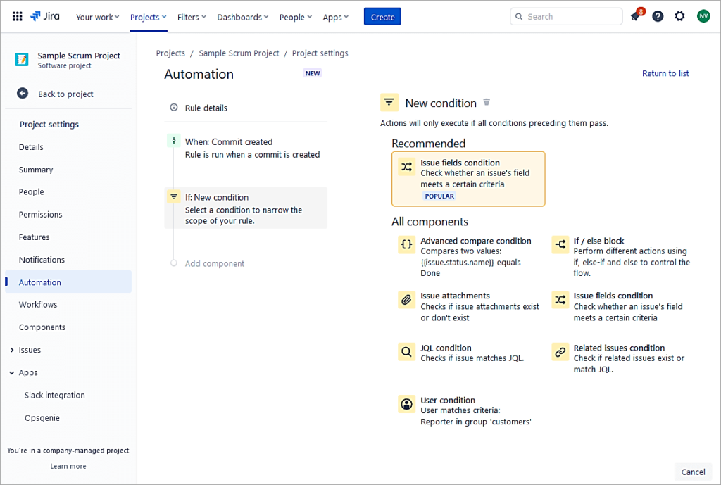 Select Issue fields condition ex7