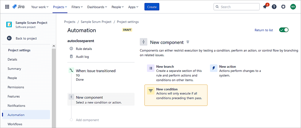 Select New Condition