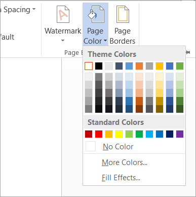 Select Page Color