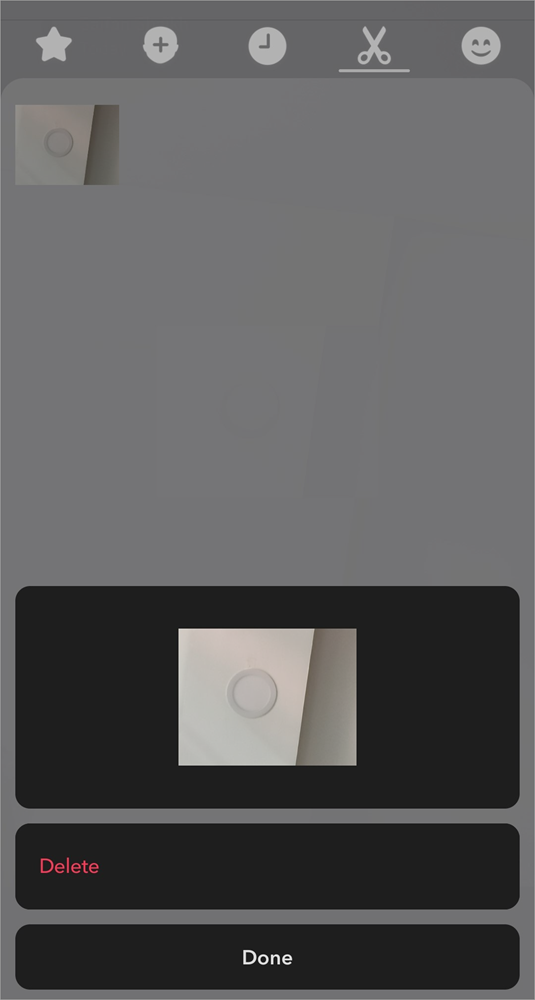 Select Scissors Menu
