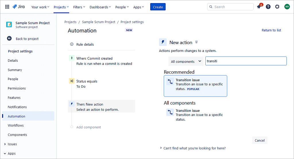 Select Transition issue ex7