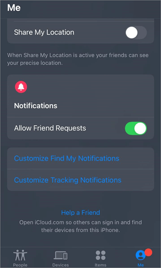 Share My Location in ME