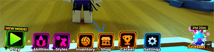 Shop button