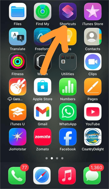 Shortcuts app