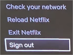 Sign out