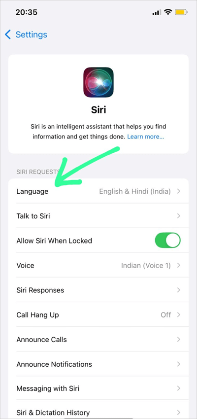Siri Language
