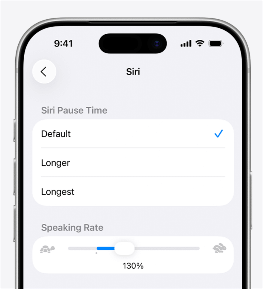 Siri's speaking rate