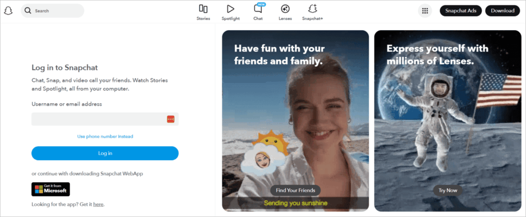 Snapchat Login